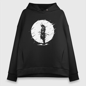 Женское худи Oversize хлопок с принтом SAMURAI в городе Новоалтайск, френч-терри — 70% хлопок, 30% полиэстер. Мягкий теплый начес внутри —100% хлопок | боковые карманы, эластичные манжеты и нижняя кромка, капюшон на магнитной кнопке | japan | japanese | samurai | катана | меч | самураи | самурай | солнце | япония