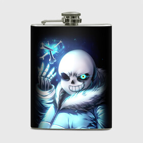 Фляга с принтом UNDERTALE | АНДЕРТЕЙЛ (Z) в городе Новоалтайск, металлический корпус | емкость 0,22 л, размер 125 х 94 мм. Виниловая наклейка запечатывается полностью | Тематика изображения на принте: asriel dreemurr | chara | frisk | gaster blaster | sans | undertale | азриэль дримурр | андертейл | гастер | меттатон | санс | фриск | чара
