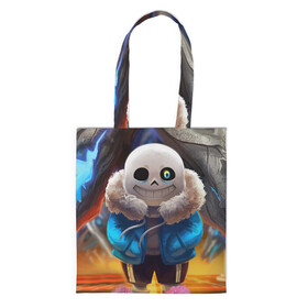 Шоппер 3D с принтом UNDERTALE | АНДЕРТЕЙЛ (Z) в городе Новоалтайск, 100% полиэстер | Плотность: 200 г/м2; Размер: 34×35 см; Высота лямок: 30 см | asriel dreemurr | chara | frisk | gaster blaster | sans | undertale | азриэль дримурр | андертале | андертейл | андрайн | гастер | меттатон | подземная история | подземная сказка | санс | ундертале | фриск | чара