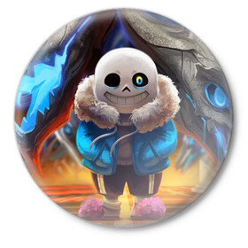 Значок с принтом UNDERTALE | АНДЕРТЕЙЛ (Z) в городе Новоалтайск,  металл | круглая форма, металлическая застежка в виде булавки | Тематика изображения на принте: asriel dreemurr | chara | frisk | gaster blaster | sans | undertale | азриэль дримурр | андертале | андертейл | андрайн | гастер | меттатон | подземная история | подземная сказка | санс | ундертале | фриск | чара