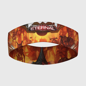 Повязка на голову 3D с принтом DOOM ETERNAL | ДУМ (Z) в городе Новоалтайск,  |  | demons | devil | doom | doom eternal | doom slayer | hell | slayer | ад | демоны | дум
