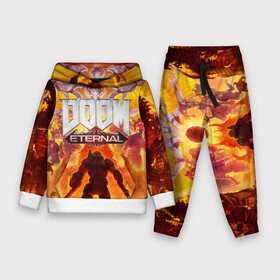 Детский костюм 3D (с толстовкой) с принтом DOOM Eternal. в городе Новоалтайск,  |  | Тематика изображения на принте: doom eternal | esport | game | дорога в ад | дум | дум энтернал | игра | кибердемон | киберспорт | тир