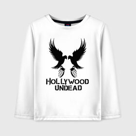 Детский лонгслив хлопок с принтом Hollywood Undead в городе Новоалтайск, 100% хлопок | круглый вырез горловины, полуприлегающий силуэт, длина до линии бедер | charlie scene | danny | funny man | hollywood | hollywood undead | j dog | johnny 3 tears | undead | андед | голивуд | голливудская нежить | группа | кранккор | метал | нежить | реп | рок | рэп | рэпкор