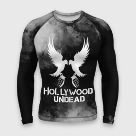 Мужской рашгард 3D с принтом Hollywood Undead в городе Новоалтайск,  |  | charlie scene | danny | funny man | hollywood | hollywood undead | j dog | johnny 3 tears | undead | андед | голивуд | голливудская нежить | группа | кранккор | метал | нежить | реп | рок | рэп | рэпкор