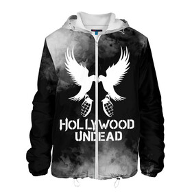Мужская куртка 3D с принтом Hollywood Undead в городе Новоалтайск, ткань верха — 100% полиэстер, подклад — флис | прямой крой, подол и капюшон оформлены резинкой с фиксаторами, два кармана без застежек по бокам, один большой потайной карман на груди. Карман на груди застегивается на липучку | charlie scene | danny | funny man | hollywood | hollywood undead | j dog | johnny 3 tears | undead | андед | голивуд | голливудская нежить | группа | кранккор | метал | нежить | реп | рок | рэп | рэпкор