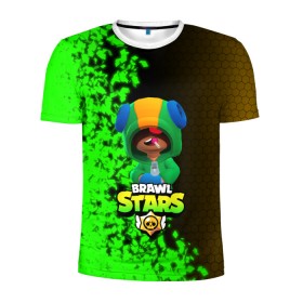 Мужская футболка 3D спортивная с принтом Brawl stars LEON в городе Новоалтайск, 100% полиэстер с улучшенными характеристиками | приталенный силуэт, круглая горловина, широкие плечи, сужается к линии бедра | bea | brawl stars | bull | colt | crow | leon | leon shark | shark | stars | акула | берли | биа | ворон | динамайк | кольт | леон | леон акула | нита | спайк | шелли | эль примо