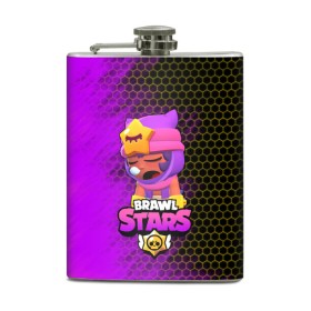 Фляга с принтом Brawl Stars Sandy в городе Новоалтайск, металлический корпус | емкость 0,22 л, размер 125 х 94 мм. Виниловая наклейка запечатывается полностью | Тематика изображения на принте: brawl stars | brawl stars sandy | legendary brawler | leon | leon shark | sandy | shark | stars | акула | бравл стар сэнди | леон акула | сенди | сэнди