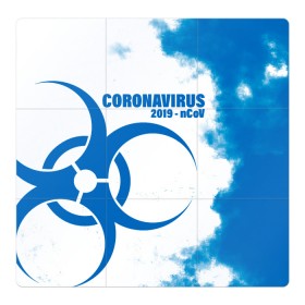 Магнитный плакат 3Х3 с принтом Coronavirus 2019 - nCoV в городе Новоалтайск, Полимерный материал с магнитным слоем | 9 деталей размером 9*9 см | Тематика изображения на принте: 2019   ncov | coronavirus | covid | covid 19 | ncov | virus | арт | биологическая опасность | болезнь | вирус | знак | карантин | корона | коронавирус | короновирус | мем | мой руки | оставайся дома | пандемия | помой руки