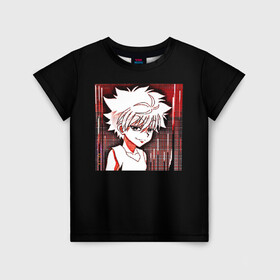 Детская футболка 3D с принтом Hunter x Hunter Киллуа Killua в городе Новоалтайск, 100% гипоаллергенный полиэфир | прямой крой, круглый вырез горловины, длина до линии бедер, чуть спущенное плечо, ткань немного тянется | Тематика изображения на принте: hunterxhunter | hxh | killua | killua zoldyck | аниме | каваи | манга | охотник х охотник | охотникхохотник