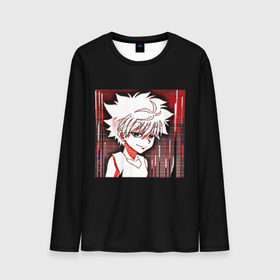 Мужской лонгслив 3D с принтом Hunter x Hunter Киллуа Killua в городе Новоалтайск, 100% полиэстер | длинные рукава, круглый вырез горловины, полуприлегающий силуэт | hunterxhunter | hxh | killua | killua zoldyck | аниме | каваи | манга | охотник х охотник | охотникхохотник