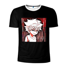 Мужская футболка 3D спортивная с принтом Hunter x Hunter Киллуа Killua в городе Новоалтайск, 100% полиэстер с улучшенными характеристиками | приталенный силуэт, круглая горловина, широкие плечи, сужается к линии бедра | hunterxhunter | hxh | killua | killua zoldyck | аниме | каваи | манга | охотник х охотник | охотникхохотник