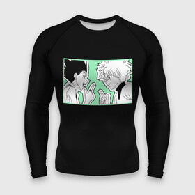 Мужской рашгард 3D с принтом Hunter x Hunter Гон и Киллуа в городе Новоалтайск,  |  | gon | gon freecss | hunter x hunter | hxh | killua | killua zoldyck | аниме | гон | гон фрикс | каваи | манга | охотник х охотник | охотникхохотник