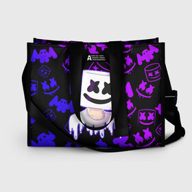 Сумка-шоппер 3D с принтом Marshmello в городе Новоалтайск, 100% полиэстер | застегивается на металлическую кнопку; внутренний карман застегивается на молнию. Стенки укреплены специальным мягким материалом, чтобы защитить содержимое от несильных ударов
 | 2020 | cs | dj | fortnite | game | marshmello | music | neon | pubg | бомбы | ведро | ди джей | игра | краски | марш | маршмелло | музыка | неон | скин | форт | фортн | фортнайт | человек