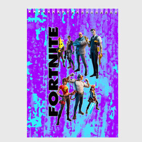 Скетчбук с принтом Fortnite в городе Новоалтайск, 100% бумага
 | 48 листов, плотность листов — 100 г/м2, плотность картонной обложки — 250 г/м2. Листы скреплены сверху удобной пружинной спиралью | 