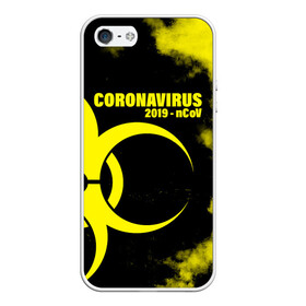 Чехол для iPhone 5/5S матовый с принтом Coronavirus 2019 - nCoV в городе Новоалтайск, Силикон | Область печати: задняя сторона чехла, без боковых панелей | 2019   ncov | coronavirus | covid | covid 19 | ncov | virus | арт | биологическая опасность | болезнь | вирус | знак | карантин | корона | коронавирус | короновирус | мем | мой руки | оставайся дома | пандемия | помой руки
