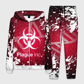 Мужской костюм 3D с принтом PLAGUE INC в городе Новоалтайск, 100% полиэстер | Манжеты и пояс оформлены тканевой резинкой, двухслойный капюшон со шнурком для регулировки, карманы спереди | inc evolved | plague evolved | plague inc | plague inc evolved | plague пк. | игра вирус