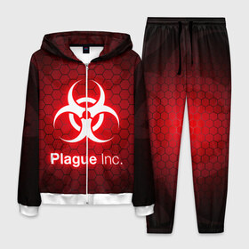 Мужской костюм 3D с принтом PLAGUE INC в городе Новоалтайск, 100% полиэстер | Манжеты и пояс оформлены тканевой резинкой, двухслойный капюшон со шнурком для регулировки, карманы спереди | inc evolved | plague evolved | plague inc | plague inc evolved | plague пк. | игра вирус