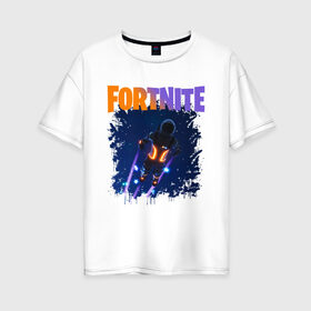 Женская футболка хлопок Oversize с принтом FORTNITE в городе Новоалтайск, 100% хлопок | свободный крой, круглый ворот, спущенный рукав, длина до линии бедер
 | fortnite | fortnite 2 | fortnite x | marshmello | ninja | ninja hyper streamer | ninja streamer | streamer | tyler blevins | маршмелло | ниндзя | фортнайт | фортнайт 2 | фортнайт глава 2