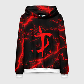 Мужская толстовка 3D с принтом DOOM ETERNAL в городе Новоалтайск, 100% полиэстер | двухслойный капюшон со шнурком для регулировки, мягкие манжеты на рукавах и по низу толстовки, спереди карман-кенгуру с мягким внутренним слоем. | demons | devil | doom | doom eternal | doom slayer | hell | slayer | ад | демоны | дум