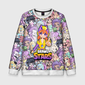 Детский свитшот 3D с принтом BrawlStars Girls (Oko) в городе Новоалтайск, 100% полиэстер | свободная посадка, прямой крой, мягкая тканевая резинка на рукавах и понизу свитшота | 8 | bea | bit | brawl | brawlstars | bs | girls | oko | stars | virus | беа | бит | бравл | бравлеры | бравлстарс | бравлы | браво | бровл | броул | броулбол | бс | вирус | герои | девочки | игра | мультик | образ | око | персонаж | пчела 