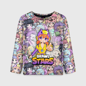 Детский лонгслив 3D с принтом BrawlStars Girls (Oko) в городе Новоалтайск, 100% полиэстер | длинные рукава, круглый вырез горловины, полуприлегающий силуэт
 | Тематика изображения на принте: 8 | bea | bit | brawl | brawlstars | bs | girls | oko | stars | virus | беа | бит | бравл | бравлеры | бравлстарс | бравлы | браво | бровл | броул | броулбол | бс | вирус | герои | девочки | игра | мультик | образ | око | персонаж | пчела 