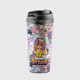 Термокружка-непроливайка с принтом BrawlStars Girls (Oko) в городе Новоалтайск, внутренняя часть — пищевой пластик, наружная часть — прозрачный пластик, между ними — полиграфическая вставка с рисунком | объем — 350 мл, герметичная крышка | 8 | bea | bit | brawl | brawlstars | bs | girls | oko | stars | virus | беа | бит | бравл | бравлеры | бравлстарс | бравлы | браво | бровл | броул | броулбол | бс | вирус | герои | девочки | игра | мультик | образ | око | персонаж | пчела 