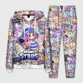 Мужской костюм 3D с принтом BrawlStars Girls (Oko) в городе Новоалтайск, 100% полиэстер | Манжеты и пояс оформлены тканевой резинкой, двухслойный капюшон со шнурком для регулировки, карманы спереди | 8 | bit | brawl | brawlstars | bs | girls | oko | penny | stars | virus | бит | бравл | бравлеры | бравлстарс | бравлы | браво | бровл | броул | броулбол | бс | вирус | герои | девочки | игра | мультик | образ | око | пени | пенни | персон