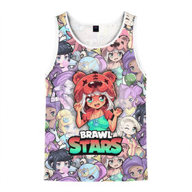 Мужская майка 3D с принтом BrawlStars Girls (Oko) в городе Новоалтайск, 100% полиэстер | круглая горловина, приталенный силуэт, длина до линии бедра. Пройма и горловина окантованы тонкой бейкой | 8 | bit | brawl | brawlstars | bs | girls | nita | oko | stars | virus | бит | бравл | бравлеры | бравлстарс | бравлы | браво | бровл | броул | броулбол | бс | вирус | герои | девочки | игра | медведь | мультик | нита | образ | око | персо