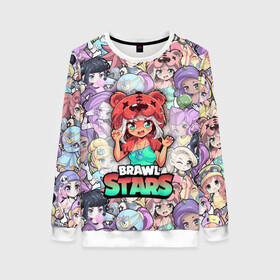 Женский свитшот 3D с принтом BrawlStars Girls (Oko) в городе Новоалтайск, 100% полиэстер с мягким внутренним слоем | круглый вырез горловины, мягкая резинка на манжетах и поясе, свободная посадка по фигуре | 8 | bit | brawl | brawlstars | bs | girls | nita | oko | stars | virus | бит | бравл | бравлеры | бравлстарс | бравлы | браво | бровл | броул | броулбол | бс | вирус | герои | девочки | игра | медведь | мультик | нита | образ | око | персо