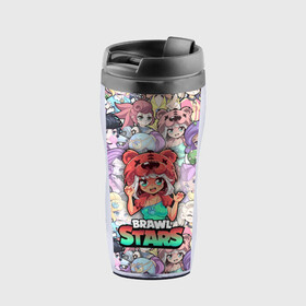 Термокружка-непроливайка с принтом BrawlStars Girls (Oko) в городе Новоалтайск, внутренняя часть — пищевой пластик, наружная часть — прозрачный пластик, между ними — полиграфическая вставка с рисунком | объем — 350 мл, герметичная крышка | 8 | bit | brawl | brawlstars | bs | girls | nita | oko | stars | virus | бит | бравл | бравлеры | бравлстарс | бравлы | браво | бровл | броул | броулбол | бс | вирус | герои | девочки | игра | медведь | мультик | нита | образ | око | персо