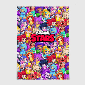 Постер с принтом BrawlStars Girls (Oko) в городе Новоалтайск, 100% бумага
 | бумага, плотность 150 мг. Матовая, но за счет высокого коэффициента гладкости имеет небольшой блеск и дает на свету блики, но в отличии от глянцевой бумаги не покрыта лаком | 8 | bit | brawl | brawlstars | bs | girls | oko | stars | virus | бит | бравл | бравлеры | бравлстарс | бравлы | браво | бровл | броул | броулбол | бс | вирус | все | герои | девочки | игра | коллаж | много | мультик | обои | образ | око |