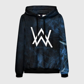 Мужская толстовка 3D с принтом Alan Walker в городе Новоалтайск, 100% полиэстер | двухслойный капюшон со шнурком для регулировки, мягкие манжеты на рукавах и по низу толстовки, спереди карман-кенгуру с мягким внутренним слоем. | Тематика изображения на принте: alan | alan walker | walker | алан | алан уокер | вокер | волкер | уокер | уолкер