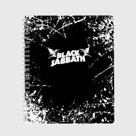 Тетрадь с принтом Black Sabbath в городе Новоалтайск, 100% бумага | 48 листов, плотность листов — 60 г/м2, плотность картонной обложки — 250 г/м2. Листы скреплены сбоку удобной пружинной спиралью. Уголки страниц и обложки скругленные. Цвет линий — светло-серый
 | black | black sabath | black sabbath | hard rock | heavy metal | ozzy | sabath | блэк сабат | группы | метал | музыка | оззи | оззи осборн | ози | осборн | рок | хард рок | хэви метал