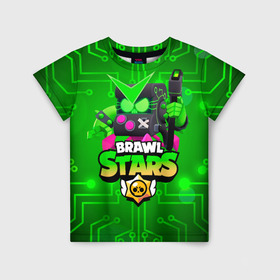 Детская футболка 3D с принтом Brawl Stars Virus 8-Bit в городе Новоалтайск, 100% гипоаллергенный полиэфир | прямой крой, круглый вырез горловины, длина до линии бедер, чуть спущенное плечо, ткань немного тянется | 8 bit | brawl stars | brawl stars virus 8 bit | virus | virus 8 bit | бравл старс | бравл старс вирус | бравл старс вирус 8 бит | вирус 8 бит | восемь бит