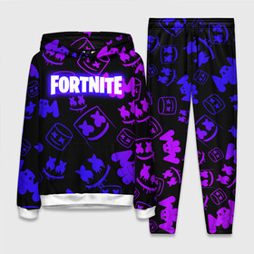 Женский костюм 3D (с толстовкой) с принтом FORTNITE MARSHMELLO в городе Новоалтайск,  |  | 2020 | cs | dj | fortnite | game | marshmello | music | neon | pubg | бомбы | ведро | ди джей | игра | краски | марш | маршмелло | музыка | неон | скин | форт | фортн | фортнайт | человек