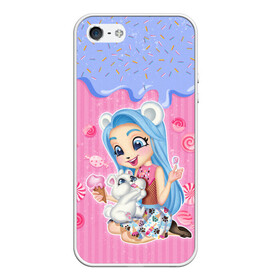 Чехол для iPhone 5/5S матовый с принтом Enchantimals в городе Новоалтайск, Силикон | Область печати: задняя сторона чехла, без боковых панелей | Тематика изображения на принте: enchantimals | детское | для девочек | зверюшки | игрушки | куклы | энчантималс