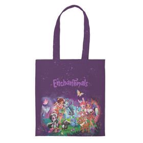 Шоппер 3D с принтом Enchantimals в городе Новоалтайск, 100% полиэстер | Плотность: 200 г/м2; Размер: 34×35 см; Высота лямок: 30 см | enchantimals | детское | для девочек | зверюшки | игрушки | куклы | энчантималс