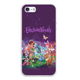 Чехол для iPhone 5/5S матовый с принтом Enchantimals в городе Новоалтайск, Силикон | Область печати: задняя сторона чехла, без боковых панелей | Тематика изображения на принте: enchantimals | детское | для девочек | зверюшки | игрушки | куклы | энчантималс