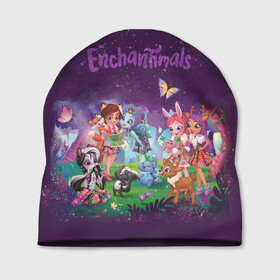Шапка 3D с принтом Enchantimals в городе Новоалтайск, 100% полиэстер | универсальный размер, печать по всей поверхности изделия | enchantimals | детское | для девочек | зверюшки | игрушки | куклы | энчантималс