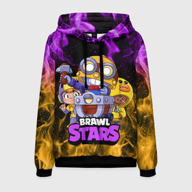 Мужская толстовка 3D с принтом BRAWL STARS CARL в городе Новоалтайск, 100% полиэстер | двухслойный капюшон со шнурком для регулировки, мягкие манжеты на рукавах и по низу толстовки, спереди карман-кенгуру с мягким внутренним слоем. | Тематика изображения на принте: bea | brawl stars | brawl stars carl | brawler | carl | sally leon | беа | бравл старз | бравлер | игры | карл | салли леон