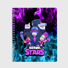 Тетрадь с принтом BRAWL STARS FRANK в городе Новоалтайск, 100% бумага | 48 листов, плотность листов — 60 г/м2, плотность картонной обложки — 250 г/м2. Листы скреплены сбоку удобной пружинной спиралью. Уголки страниц и обложки скругленные. Цвет линий — светло-серый
 | bibi | brawl stars | brawl stars frank | brawler | emz | frank | биби | бравл старз | бравлер | игры | фрэнк | эмз