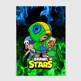 Постер с принтом BRAWL STARS LEON в городе Новоалтайск, 100% бумага
 | бумага, плотность 150 мг. Матовая, но за счет высокого коэффициента гладкости имеет небольшой блеск и дает на свету блики, но в отличии от глянцевой бумаги не покрыта лаком | brawl stars | brawl stars leon | brawler | leon | nita shiba | penny | бравл старз | бравлер | леон | нита шиба | пенни