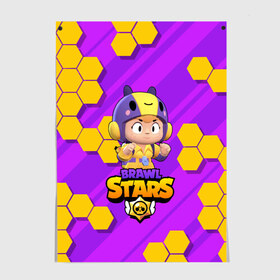 Постер с принтом Brawl Stars BEA в городе Новоалтайск, 100% бумага
 | бумага, плотность 150 мг. Матовая, но за счет высокого коэффициента гладкости имеет небольшой блеск и дает на свету блики, но в отличии от глянцевой бумаги не покрыта лаком | bea | brawl stars | bull | colt | crow | leon | leon shark | shark | stars | акула | берли | биа | ворон | динамайк | кольт | леон | леон акула | нита | спайк | шелли | эль примо