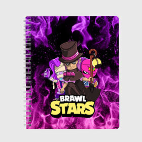 Тетрадь с принтом BRAWL STARS MORTIS в городе Новоалтайск, 100% бумага | 48 листов, плотность листов — 60 г/м2, плотность картонной обложки — 250 г/м2. Листы скреплены сбоку удобной пружинной спиралью. Уголки страниц и обложки скругленные. Цвет линий — светло-серый
 | Тематика изображения на принте: brawl stars | brawl stars mortis | brawler | emz | mortis | tara | бравл старз | бравлер | мортис | тара | эмз