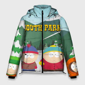 Мужская зимняя куртка 3D с принтом ЮЖНЫЙ ПАРК | SOUTH PARK (Z) в городе Новоалтайск, верх — 100% полиэстер; подкладка — 100% полиэстер; утеплитель — 100% полиэстер | длина ниже бедра, свободный силуэт Оверсайз. Есть воротник-стойка, отстегивающийся капюшон и ветрозащитная планка. 

Боковые карманы с листочкой на кнопках и внутренний карман на молнии. | kenny | south park | кенни | мультфильмы | южный парк