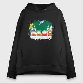 Женское худи Oversize хлопок с принтом South Park в городе Новоалтайск, френч-терри — 70% хлопок, 30% полиэстер. Мягкий теплый начес внутри —100% хлопок | боковые карманы, эластичные манжеты и нижняя кромка, капюшон на магнитной кнопке | south park | айзек хейз | дженнифер хауэлл | джон хэнсен | мона маршалл | мультик | мэри бергман | мэтт стоун | саус парк | трей паркер | эдриен бирд | эйприл стюарт | элиза шнайдер