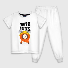 Детская пижама хлопок с принтом South Park Кенни в городе Новоалтайск, 100% хлопок |  брюки и футболка прямого кроя, без карманов, на брюках мягкая резинка на поясе и по низу штанин
 | south park | баттерс | кайл | кени | кеннет | кенни | мультик | саус парк | стэнли | эрик | южный парк