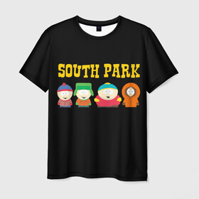 Мужская футболка 3D с принтом South Park. в городе Новоалтайск, 100% полиэфир | прямой крой, круглый вырез горловины, длина до линии бедер | south park | американская культура | американский мультсериал | колорадо | пародия | саус парк | саут парк | черный юмор | четыре мальчика | шоу | южный парк