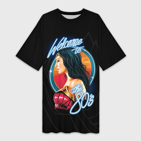 Платье-футболка 3D с принтом Welcome to 80s в городе Новоалтайск,  |  | 1984 | cheetah | dc comics | diana prince | vdkotan | wonder women | ww84 | антиопа | вандер вумен | галь гадот | гепарда | диана принс | стив тревор | чудо женщина