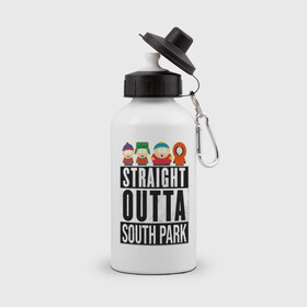 Бутылка спортивная с принтом SOUTH PARK в городе Новоалтайск, металл | емкость — 500 мл, в комплекте две пластиковые крышки и карабин для крепления | animation | cartman | colorado | eric | gangsta | hip hop | kenny | n.w.a | san | south park | usa | жесть | кайл | картман | кенни | мультфильмы | шикарно | эрик | южный парк